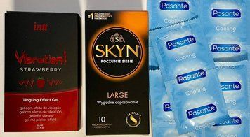Комплект 20 шт SKYN Large - Pasante Cooling + Жидкий вибратор Intt Vibration Strawberry (15 мл) SOS1522 фото