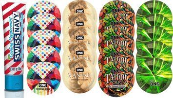Набор из SwissNavy CoolingPeppermint 10мл + ONERibs + ONE Vanish + ONETattoo + ONE Glowing SOS8606 фото