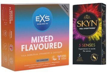 Набор з SKYN 5 Senses + EXS Mixed Flavoured 48 шт SOS7816 фото
