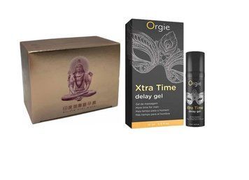 OLO Gold Budda 10 шт.+ Гель-пролонгатор статевого акту X-TRA TIME, 15 мл ORGIE  SOS6589 фото