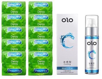 Комплект: Pasante Delay 10 шт + Лубрикант OLO 60 мл охлаждающий SOS11055 фото