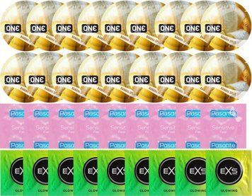 Набор 36 шт ONE Banana Split + Pasante Extra Sensitive + EXS Glow in the Dark SOS7768 фото