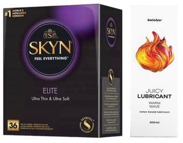 Набор Лубрикант Satisfyer Warm Wave 300мл + SKYN Elite 36 шт. SOS12738 фото