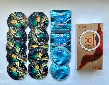 Набір з 24 шт : OLO Square Ice Durable 10 шт , One : ONE Vanish 10 шт , Oasis Premium , Oasis Silk SOS1018 фото