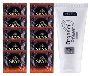 Комплект Skyn Warming 10 шт + Orgasm Power For Men Cream (50 мл) SOS14458 фото