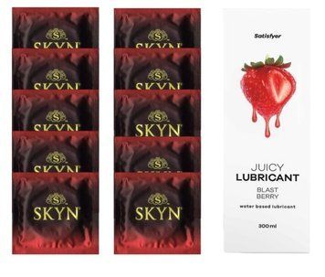 Комплект SKYN Intense Feel 10 шт. + Лубрикант Satisfyer Juicy Lubricant Blast Berry 300 мл SOS12588 фото