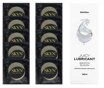 Комплект SKYN Pina Colada 10 шт. + Лубрикант Satisfyer Juicy Lubricant Smooth Silicon 150 мл SOS12538 фото