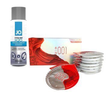 OLO Red & Silver &mdash; 10 шт и Лубрикант System JO H2O &mdash; COOLING (60 мл) SOS843 фото