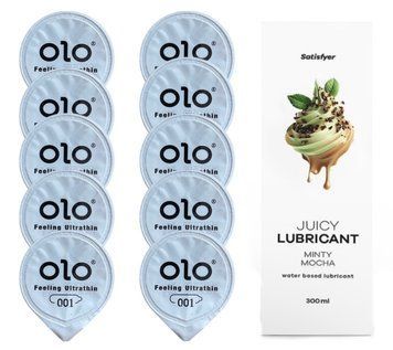 OLO Feeling Ultrathin 10 шт. + Лубрикант Satisfyer Minty Mocha 300 мл SOS12488 фото