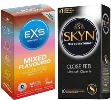 Набор з SKYN Close Feel 10 шт + EXS Mixed Flavoured 12 шт. SOS7866 фото
