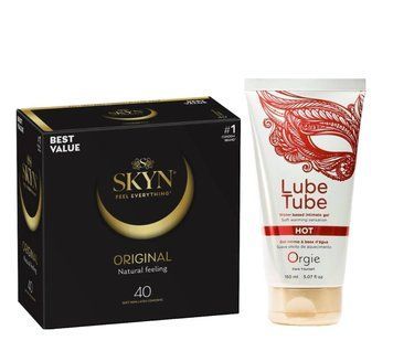 SKYN ORIGINAL &mdash; 40 шт та Змазка ORGIE LUBE TUBE HOT, 150 мл SOS799 фото
