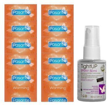 Комплект Pasante Warming 10 шт + Lovely Lovers TightUP Spray 50 мл SOS14257 фото