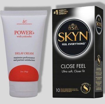SKYN Close Feel 10 шт + Пролонгатор Doc Johnson Power Delay Cream (56 г) SOS4932 фото