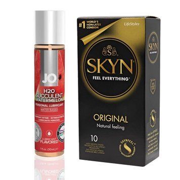 10 шт SKYN ORIGINAL + Лубрикант System JO H2O &mdash; Watermelon (30 мл) SOS4812 фото