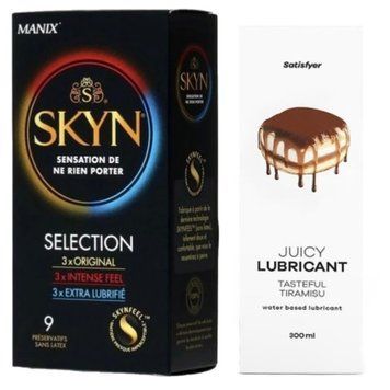 Комплект Лубрикант Satisfyer Tasteful Tiramisu 300 мл + SKYN Selection 9 шт  SOS12856 фото