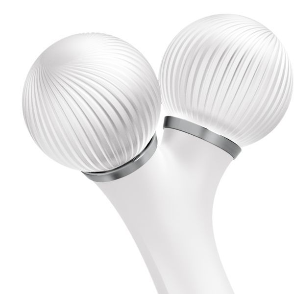 Електронний ультразвуковий ролик для обличчя GESKE Sonic Facial Roller 4в1 white HB0183 фото