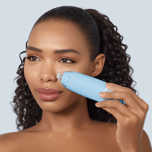 Мікродермабразійний пристрій для видалення чорних цяток GESKE MicroDermabrasion Blackhead Remover 7в1 aquamarine HB0565 фото