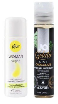Набор лубрикантов pjur Woman Vegan 30 мл + System JO Mint Chocolate (30 мл) LB83 фото