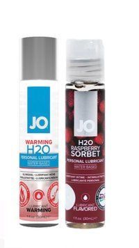 Набор лубрикантов System JO H2O WARMING (30 мл) + System JO H2O Raspberry Sorbet (30 мл) LB196 фото