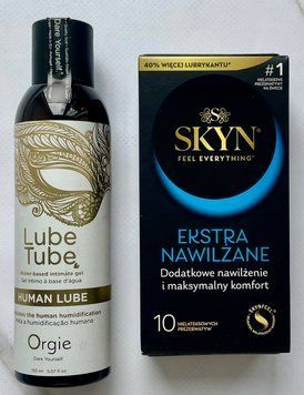 Набор Skyn ​​Extra Lube 10 шт. - Лубрикант ORGIE HUMAN LUBE intimate gel, 150 мл SOS2955 фото