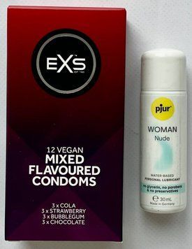 Набор EXS Mixed Flavoured 12 шт. + Лубрикант pjur Woman Nude, 30 мл SOS3234 фото