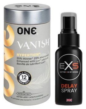 Набор из 12 шт ONE Vanish + Пролонгатор EXS DELAY SPRAY 50 МЛ SOS9218 фото