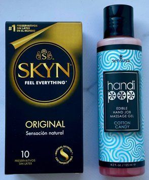 Комплект SKYN Original 10 шт - Лубрикант Sensuva Handipop Cotton Candy (125 мл)  SOS3383 фото