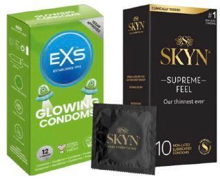 Набор с SKYN Supreme Feel (10 штук) + EXS Glowing 12 штук SOS8016 фото