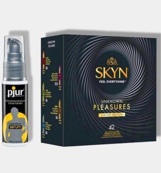 SKYN Pleasures, 42 шт-6 видів + Пролонгатор pjur Superhero Serum 20 мл SOS5730 фото