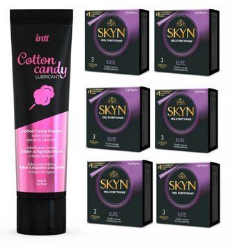 Комплект Skyn ​​Elite 18 шт + Лубрикант Intt Cotton Candy 100 мл SOS4137 фото