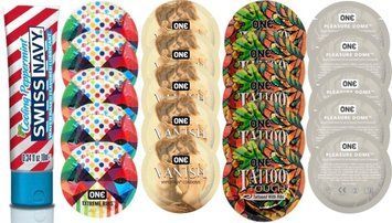 Набор из SwissNavy CoolingPeppermint 10мл + ONERibs + ONE Vanish + ONETattoo + ONE Dome SOS8607 фото