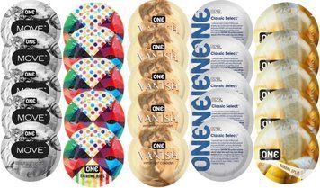 Набір з 25 шт One Move + ONE Ribs + ONE Vanish + ONE Classic  + ONE Banana SOS8394 фото