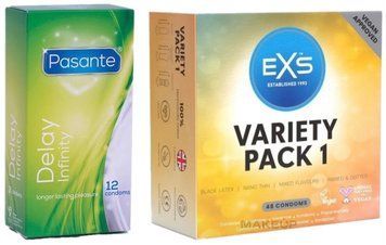 Набор с Pasante Infinity Delay, 12 шт + EXS Mixed Variety Pack 1, 48 штук SOS8143 фото