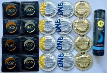 Набор из 20 штук One, Skyn ​​+ лубрикант pjur Aqua (100 мл) SOS4025 фото