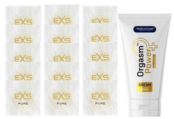 Комплект EXS Pure15 шт + Medica-Group Orgasm Power for Women, 50 мл SOS14847 фото