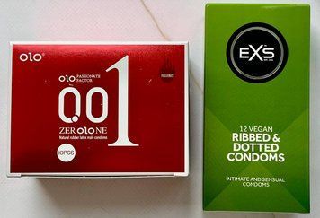 Набор OLO 001 Возбуждающие с разогревающим эффектом 10 шт. - EXS Ribbed & Dotted 12 шт. SOS3183 фото