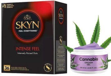 Набор из SKYN Intense Feel (36 шт) + Жидкий вибратор OH! HOLY MARY (60 мл) от Nuei SOS9839 фото