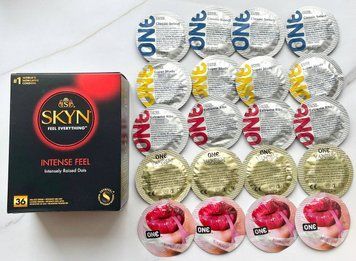Комплект 56 шт - ONE Super Studs, Classic, Vanish, Extreme ribs, Flavor Waves + SKYN Intense Feel  SOS1873 фото