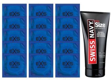 Комплект EXS Cooling 15 шт + Swiss Navy Max Size Gel (150 мл)  SOS14600 фото