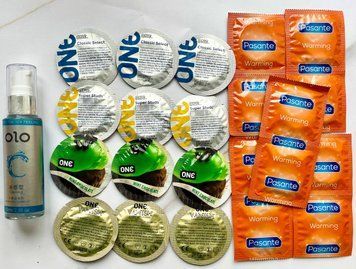 Набір 22 шт ONE Classic, Vanish, Flavor Waves , Super Studs - Pasante Warming + Лубрикант OLO 60 мл SOS1773 фото