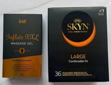 Набор SKYN Large 36 шт + Гель для стимуляции полового органа Intt Inflate XXL (15 мл) SOS1423 фото