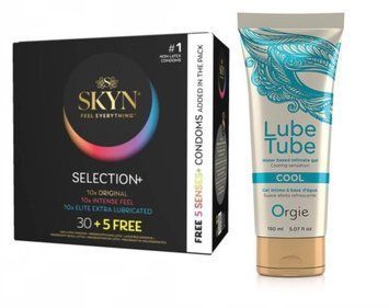 Набір : Skyn Selection 30 шт + 5 of 5 Senses та   Лубрикант ORGIE LUBE TUBE COOL 150 мл   SOS30 фото