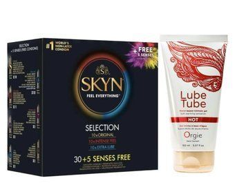 SKYN Selection 30 + 5 of 5 Senses &mdash; 35 шт та Змазка ORGIE LUBE TUBE HOT, 150 мл SOS800 фото