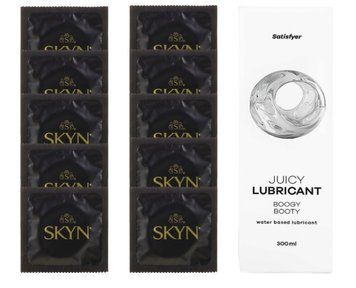 Комплект SKYN Original 10 шт. + Лубрикант Satisfyer Juicy Lubricant Boogy Booty 300 мл SOS12639 фото
