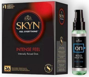 Набір з SKYN Intense Feel (36 шт) + Пролонгатор Sensuva ON Bold (29 мл) SOS8968 фото