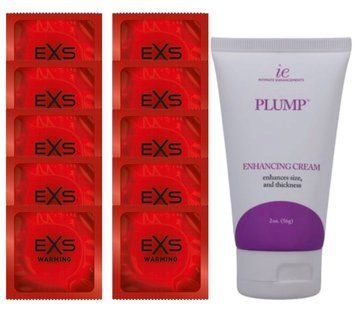Комплект EXS Warming 10 шт + Doc Johnson Plump Enhancing Cream For Men (56 г) SOS14359 фото