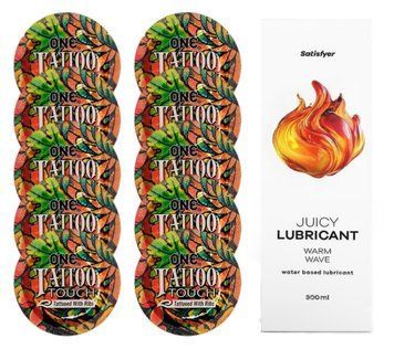 Комплект ONE Tattoo Touch 10 шт. + Лубрикант Satisfyer Juicy Lubricant Warm Wave (300 мл) SOS12187 фото