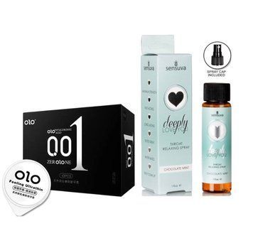 OLO Feeling Ultrathin &mdash; 10 шт та Спрей Sensuva Deeply Love You Chocolate-Mint SOS882 фото