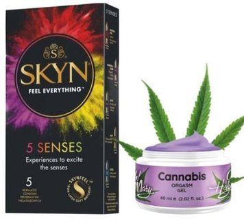 Набор из SKYN 5 Senses + Гель для усиления оргазма с маслом семян каннабиса OH! HOLY MARY, 60 мл Nuei SOS9629 фото