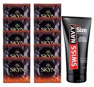 Комплект Skyn Warming 10 шт + Swiss Navy Max Size Gel (150 мл) SOS14459 фото